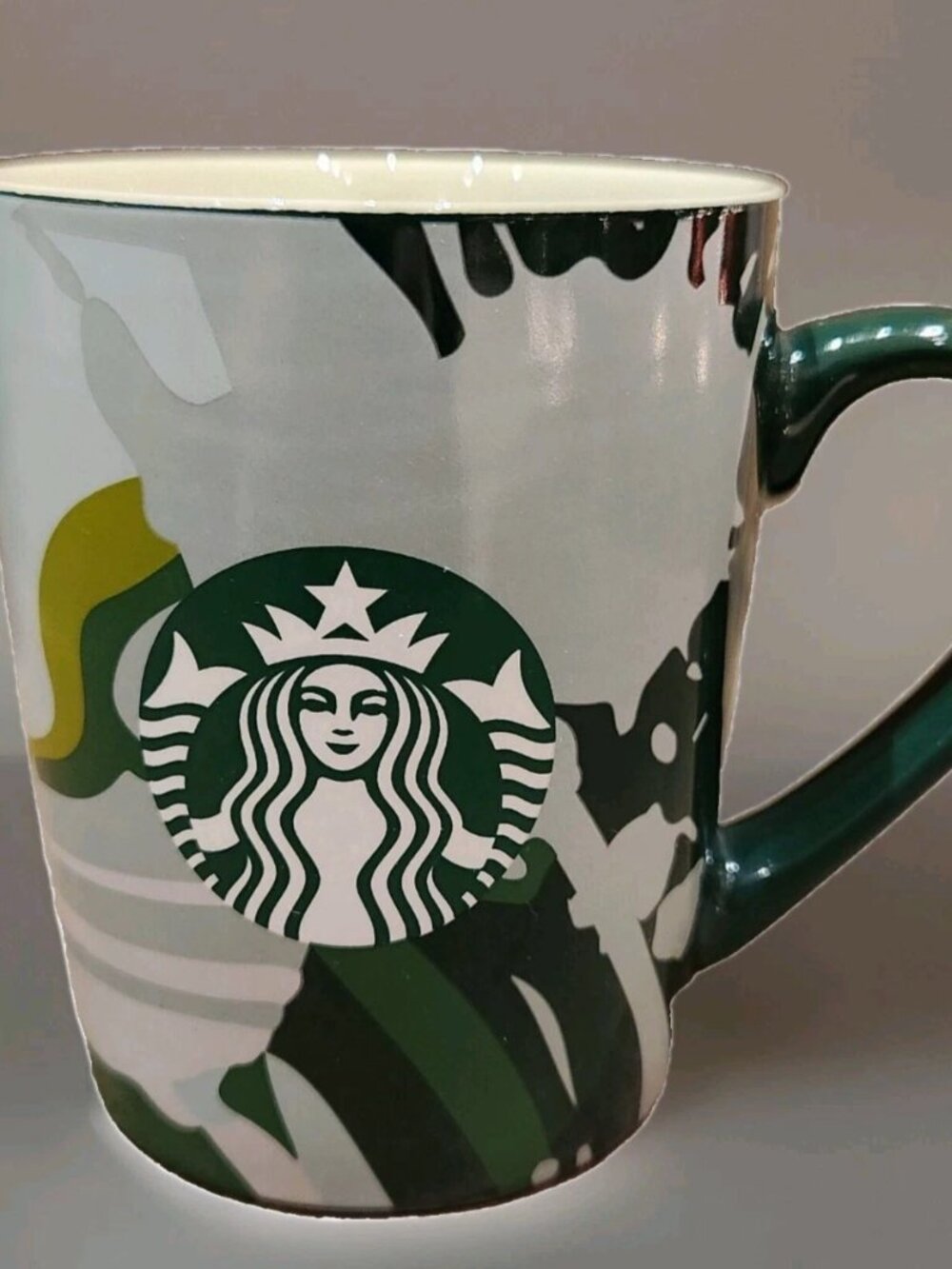 Starbucks Shades of Green, Water Design, Mermaid, Coffee Tea Cup/Mug 10 oz 2021